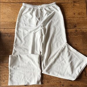 SHEIN Off-White Wide Leg Pants